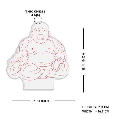 3D Laughing Buddha Led Night lamp with Warm White Color Home Decor Lamp